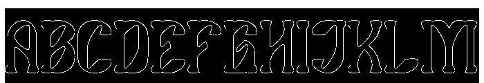 Secret Garden-Hollow-Inverse Font UPPERCASE