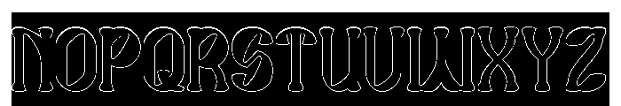 Secret Garden-Hollow-Inverse Font UPPERCASE