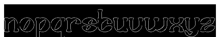 Secret Garden-Hollow-Inverse Font LOWERCASE