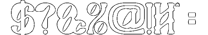 Secret Garden-Hollow Font OTHER CHARS