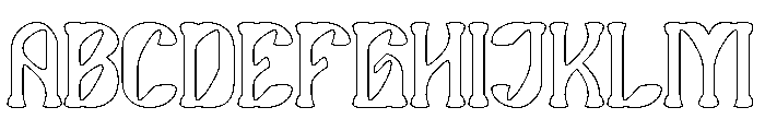 Secret Garden-Hollow Font UPPERCASE
