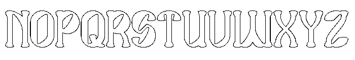 Secret Garden-Hollow Font UPPERCASE