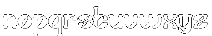 Secret Garden-Hollow Font LOWERCASE