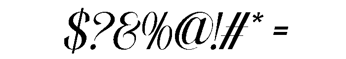 Sefina Brandish Italic Font OTHER CHARS