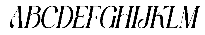 Sefina Brandish Italic Font UPPERCASE
