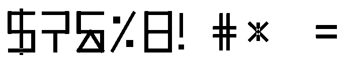 Segment Grid Regular Font OTHER CHARS