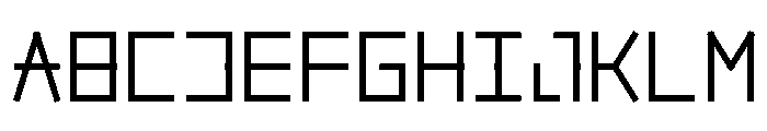 Segment Grid Regular Font UPPERCASE