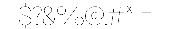 Semblance Thin Font OTHER CHARS