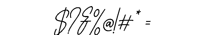 Semestha Italic Font OTHER CHARS