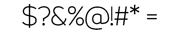 Sencha Light Font OTHER CHARS