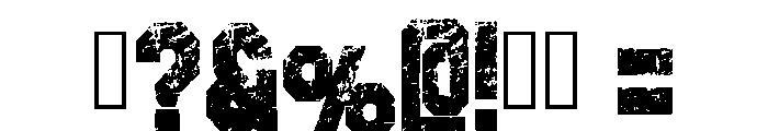 Senior Rough Regular Font OTHER CHARS