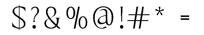 Seraphile Regular Font OTHER CHARS
