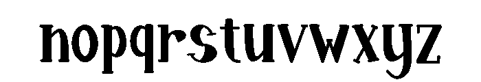 Serif tricks Font LOWERCASE