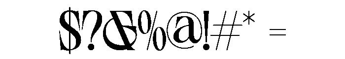 Seroze Regular Font OTHER CHARS