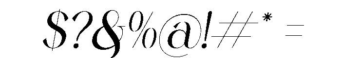 Sesbania Italic Font OTHER CHARS