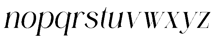 Sesbania Italic Font LOWERCASE