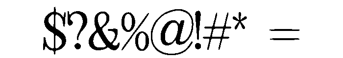 Seven Font OTHER CHARS