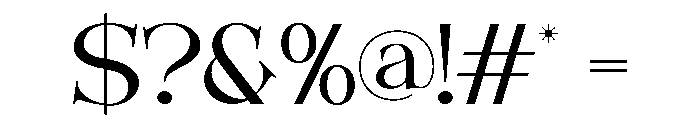 Sevora-Regular Font OTHER CHARS
