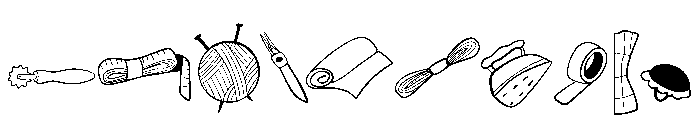 Sewing equipment Font OTHER CHARS