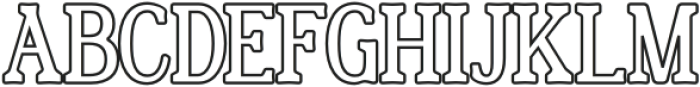 Second Choice Outline Regular otf (400) Font UPPERCASE