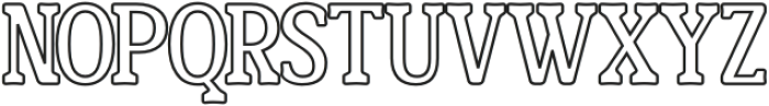 Second Choice Outline Regular otf (400) Font UPPERCASE