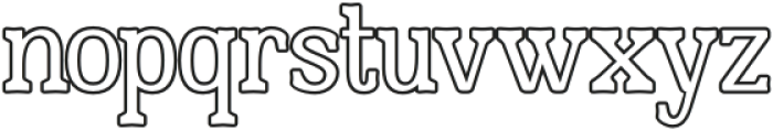 Second Choice Outline Regular otf (400) Font LOWERCASE