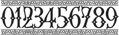 Second Reign Border otf (400) Font OTHER CHARS