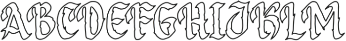 Secrilka Outline otf (400) Font UPPERCASE