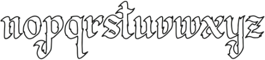 Secrilka Outline otf (400) Font LOWERCASE