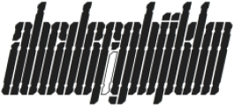 Segapunk Cyborg Stencil Italic otf (400) Font LOWERCASE
