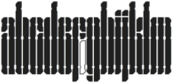 Segapunk Cyborg Stencil Regular otf (400) Font LOWERCASE