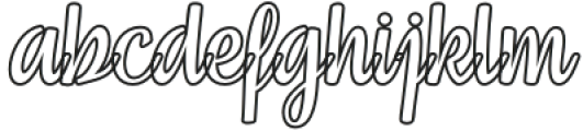 SelinaOutline-Regular otf (400) Font LOWERCASE