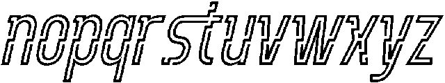 Sencito Slant otf (400) Font LOWERCASE