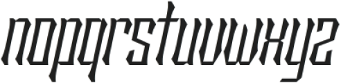 Sengklec Extra Light Condensed Italic otf (200) Font LOWERCASE