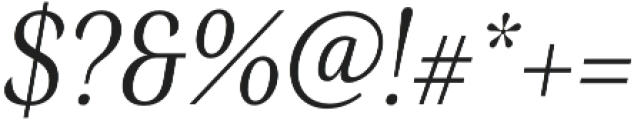 Senlot Cond Book Italic otf (400) Font OTHER CHARS