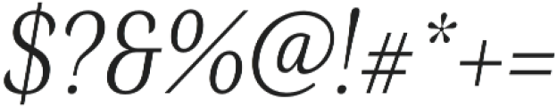 Senlot Cond Light Italic otf (300) Font OTHER CHARS