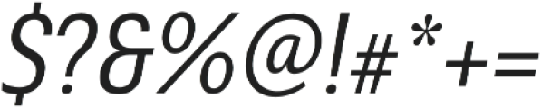 Senlot Sans Cond Book Italic otf (400) Font OTHER CHARS