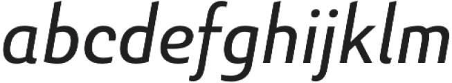 Senlot Sans Norm Regular Italic otf (400) Font LOWERCASE