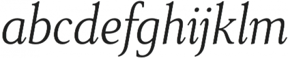 Senlot Serif Cond Light Italic otf (300) Font LOWERCASE