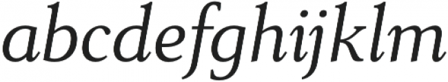 Senlot Serif Ext Book Italic otf (400) Font LOWERCASE