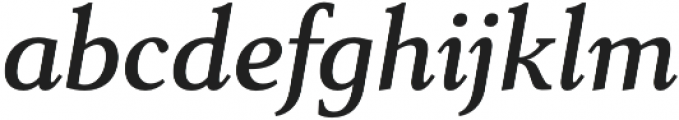 Senlot Serif Ext Demi Italic otf (400) Font LOWERCASE