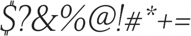 Senlot Serif Ext Light Italic otf (300) Font OTHER CHARS