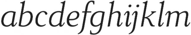 Senlot Serif Ext Light Italic otf (300) Font LOWERCASE