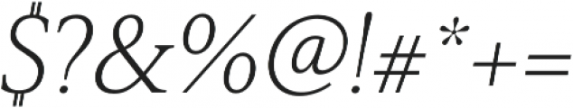 Senlot Serif Ext Thin Italic otf (100) Font OTHER CHARS