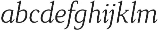 Senlot Serif Norm Light Italic otf (300) Font LOWERCASE