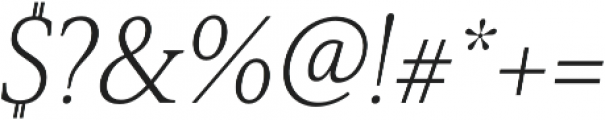 Senlot Serif Norm Thin Italic otf (100) Font OTHER CHARS