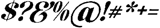 Senorita Slant otf (400) Font OTHER CHARS