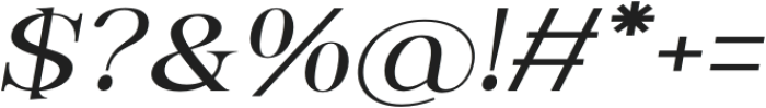 Serapha Serif Expanded Slanted otf (400) Font OTHER CHARS