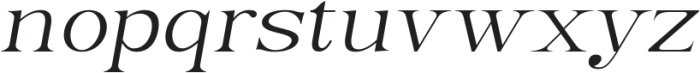 Serapha Serif Expanded Slanted otf (400) Font LOWERCASE