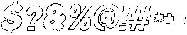 Seravine Pixel Outline otf (400) Font OTHER CHARS